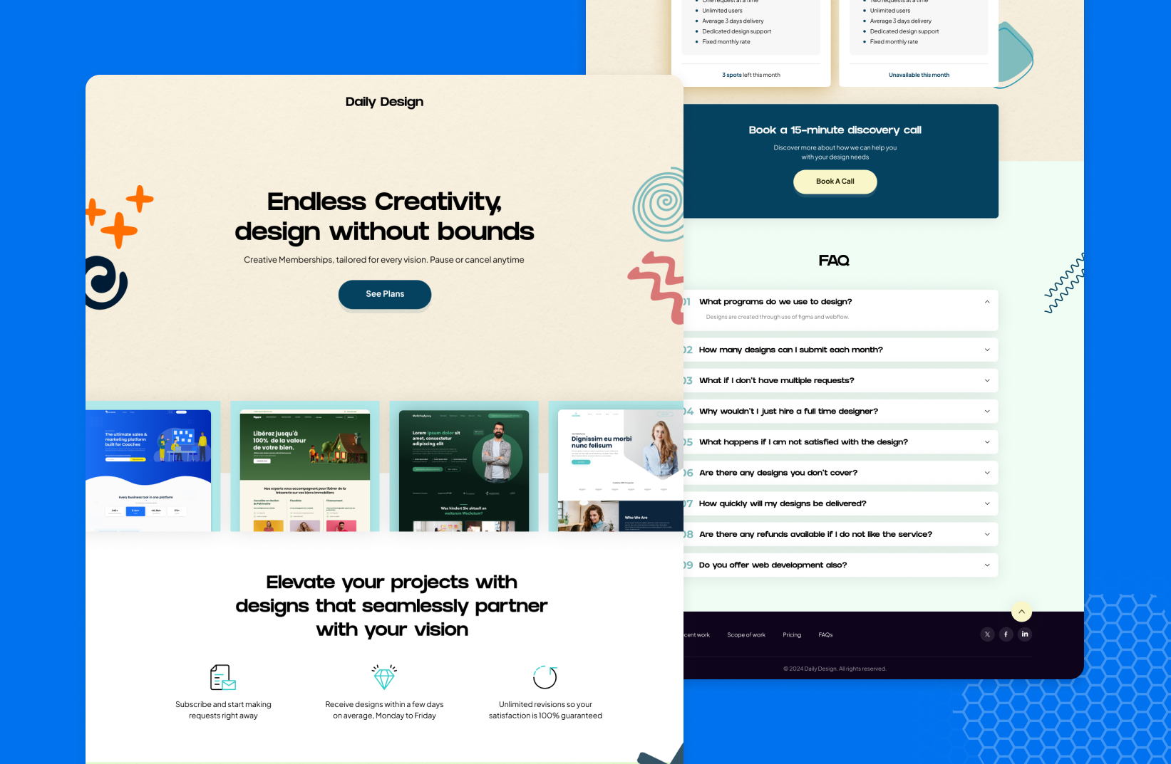 Example of Landing Page UX UI Design + Development