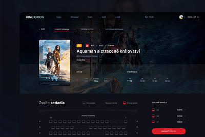 Cinema Orion - Hradec nad Moravicí cinema digitaldesign figma ui ux webdesign website