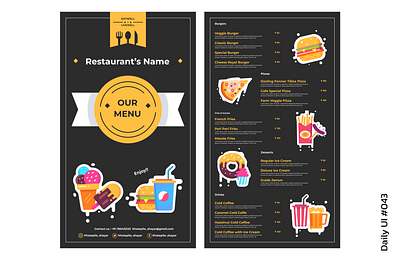 Food/ Drink Menu 3d animation app branding design graphic design illustration logo motion graphics typography ui ux vector