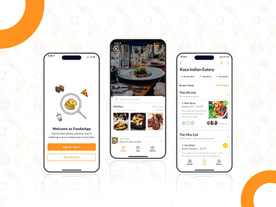 Food Mobile App food app design mobile app uiux design