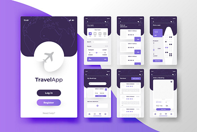 Travel Booking App Concept 3d animation branding graphic design logo motion graphics ui