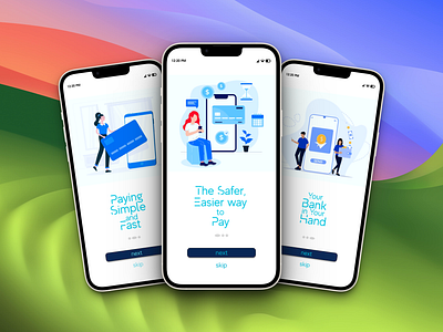 Onboarding Banking App dribbbleshowcase graphic design product design ui