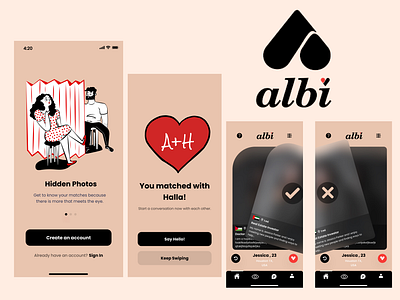 Dating app UI. dating app ui.