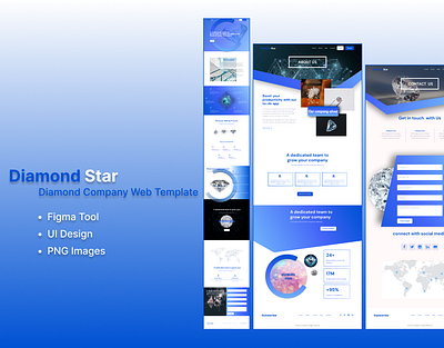 Diamond Star - Diamond Company Website Template figma png ui website template