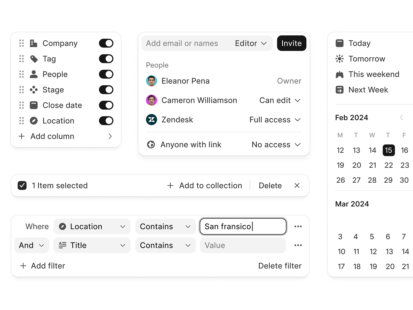 Interface elements by Jayaprakash for Timeless on Dribbble