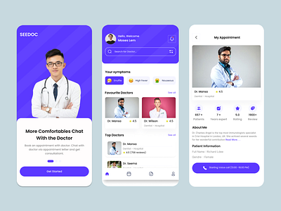 Doctor Consultation App app design doctor consultation app mobile app