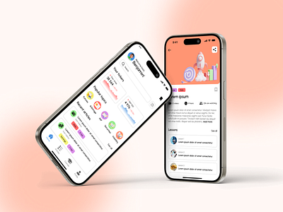 Mobile Investment Learning App app branding education illustration interaction investments learning main page mobile product design ui ux uxui design