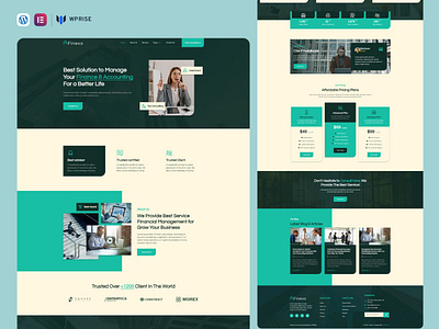 Finexa – Finance & Accounting Services Elementor Template branding design elementor template graphic design ui web design