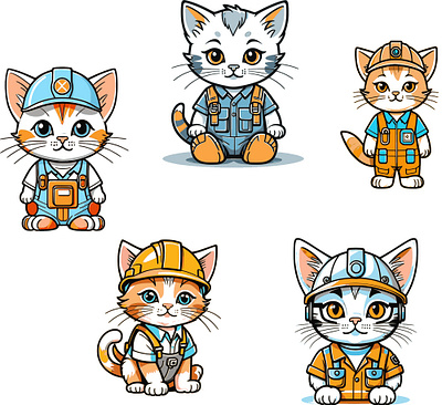 Engineer Cat cat engineer illustration vector vectorart