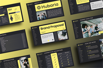 Hubaria - Brand Proposal Presentation Template canva proposal