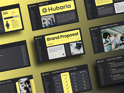 Hubaria - Brand Proposal Presentation Template canva proposal