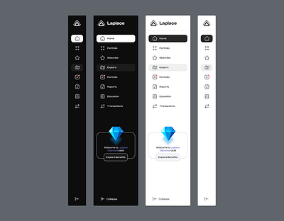 Sidebar Navigation product design ui ux