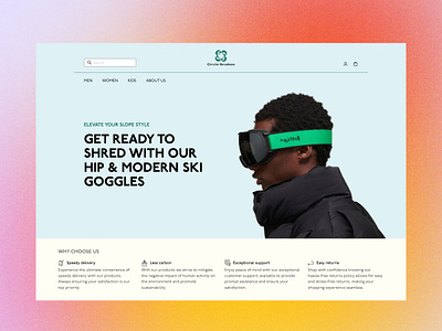 Circle Snakes - Ski Goggles branding design ecommerce figma graphic design logo shopify ui ux website design