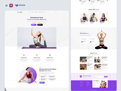 YogaBest – Yoga Studio & Fitness Club Elementor Template branding design elementor template graphic design ui web design yoga yoga homepage yoga landing page yoga studio yoga studio website yoga web design yoga web template yoga website yoga website design yoga website inspiration yoga website template