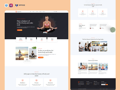 YogaMantra – Yoga Teacher & Studio Elementor Template branding design elementor template graphic design ui web design yoga yoga homepage yoga landing page yoga studio yoga studio website yoga web design yoga web template yoga website yoga website design yoga website inspiration yoga website template