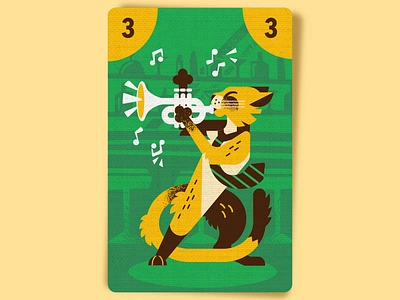 Cat Blues – Trumpet art board game card game cats design graphic design illustration vector