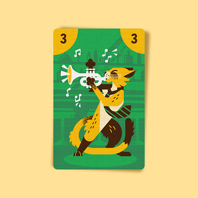 Cat Blues – Trumpet art board game card game cats design graphic design illustration vector