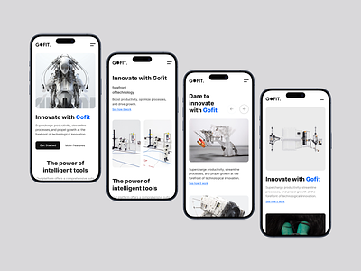 Mobile Responsive - Gofit adaptive design ai ai landing page ladning page mobile mobile ai landing page mobile design mobile landing page mobile mockup mobile responsive mobile saas landing page mockup mockup design responsive ui ui kit ui kit mobile landing poage ui kit saas landing page ui templates