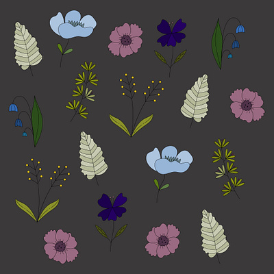 Delicate floral pattern app branding design graphic design illustration logo typography ui ux vector