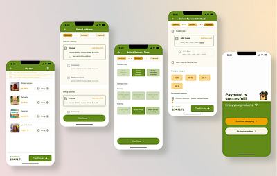 Healthy Diet Shopping App app application branding cart check out delivery design e commerce figma graphic design healthy illustration interface mobile organic payment shopping shopping bag ui user interface