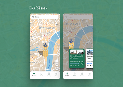 Daily UI #029 - Map app daily ui 029 dailyui design landmarks location london map ui ux