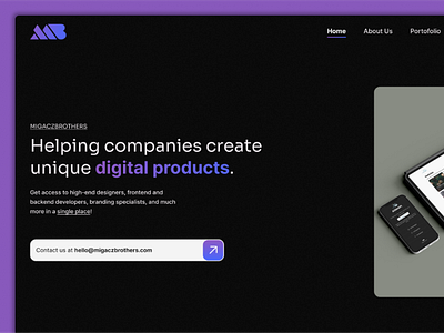 Migacz Borthers Website landing page onlinepresence portfolio programming ui user experience user interface ux web design web developer website