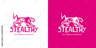Stealthy - Tiger Logo Templates - Love Hideout Insider. love magenta stealthy tagline tiger ui ux