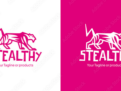 Stealthy - Tiger Logo Templates - Love Hideout Insider. love magenta stealthy tagline tiger ui ux