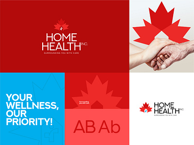 Home Health artwork branding canada logo creative digitallogo graphic design health logo health logo design logo logoart red and blue logo design red logo design