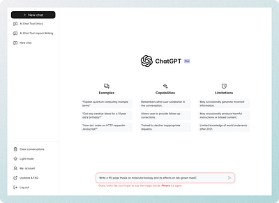 ChatGPT Wont Work If You Dont Say Please app design ui web