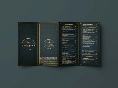 MOONLITE MENU DESIGN artwork banner branding design graphicdesign graphics illustration menu printing