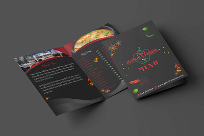 PAPRIKA FUSION MENU DESIGN artwork banner branding design graphicdesign graphics illustration menu menudesign printing