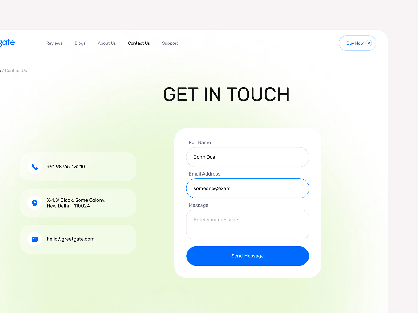 Contact us page ui design by locgfx on dribbble