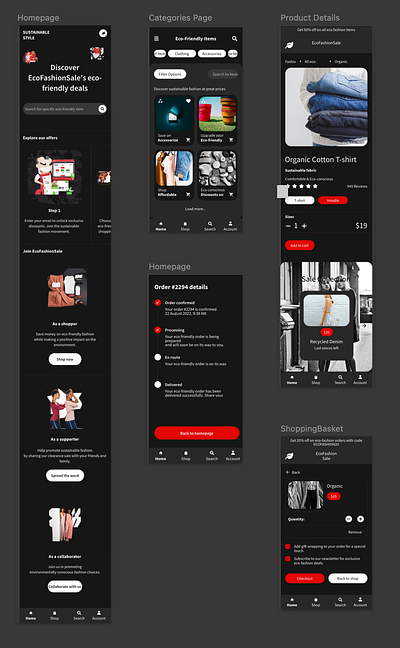 Shopping App design figma ui user centered ux