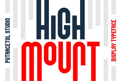 High Mount Font branding casual display dynamic font geometric headline high mount font logo logotype logotype solid modern poster sans sans serif tall tall condensed thin typeface up