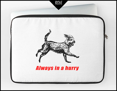 Always on the Move Funny Concept Graphic Print design dogs drawing funny humor hurry irony prints