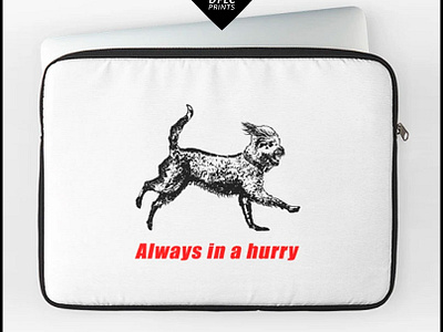 Always on the Move Funny Concept Graphic Print design dogs drawing funny humor hurry irony prints