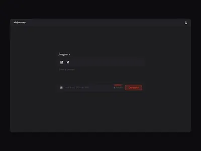 Midjourney concept App ai app dark design generative midjourney redesign ui