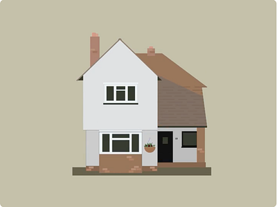 Number 19 after effects animation design gif house illustration minimal motion graphics vector