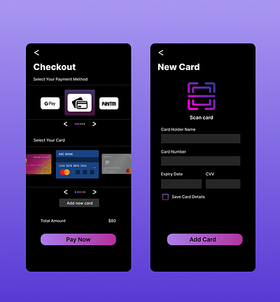 Credit Card Checkout 100daysofuichallenge day1 dailyui day2 ui