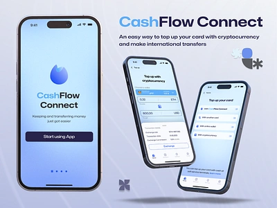 Mobile banking concept for interaction with cryptocurrency app branding cryptocurrency logo mobile app typography ui