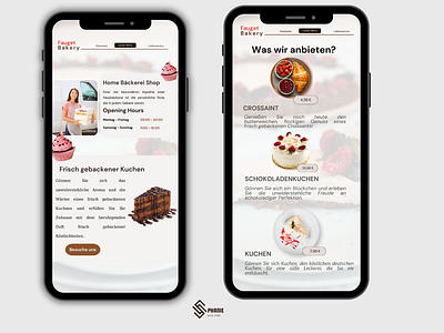 Bakery Shop Website graphic design