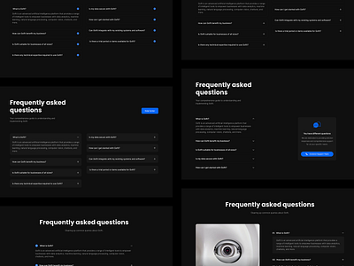 FAQs Sections - Dark Mode ai ai website dark mode dark mode ui kit faqs faqs landing page faqs options faqs sections faqs templates faqs ui kit faqs website saas saas landing page saas website ui ui kit ui kit saas landing page ui templates web design