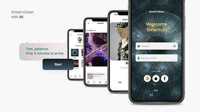 Smart Citizen (App proto) ai app branding design illustration interactiondesign logo mobile responsive ui ux