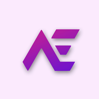 Letter A & Letter E Logo branding gradient graphic design graphic logo logo photoshop ui vector logo