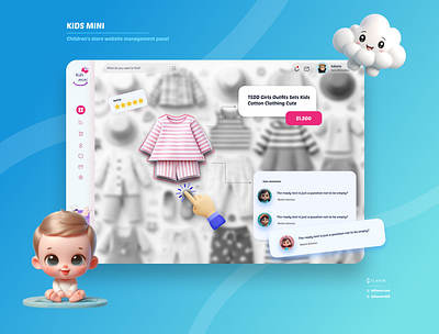 Kids mini Dashboard 3d app branding dashbord design figma g graphic design ide illustration kid logo minimal motion graphics panel poshak s ui ux کودک