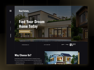 Real Estate Website Design 🏡✨ branding dream house estate figma home website house king house layouts minimal real estate rental simplycity ui uiux ux web web layout website