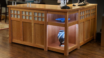 Reception Desk for Art Gallery custom desk custom furniture custom furniture design design furniture design