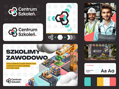 🟦🟥 Centrum Szkoleń - visual identity brand branding design identity logo logotype visual