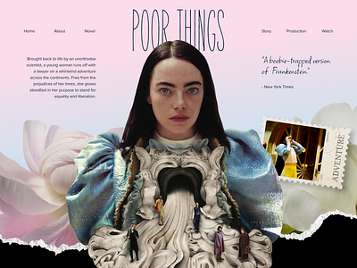 Poor Things website concept by Eugenia Artyukhina on Dribbble